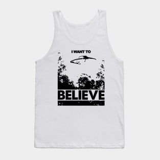 Pop art I Want To Believe X-Retro Style Tank Top